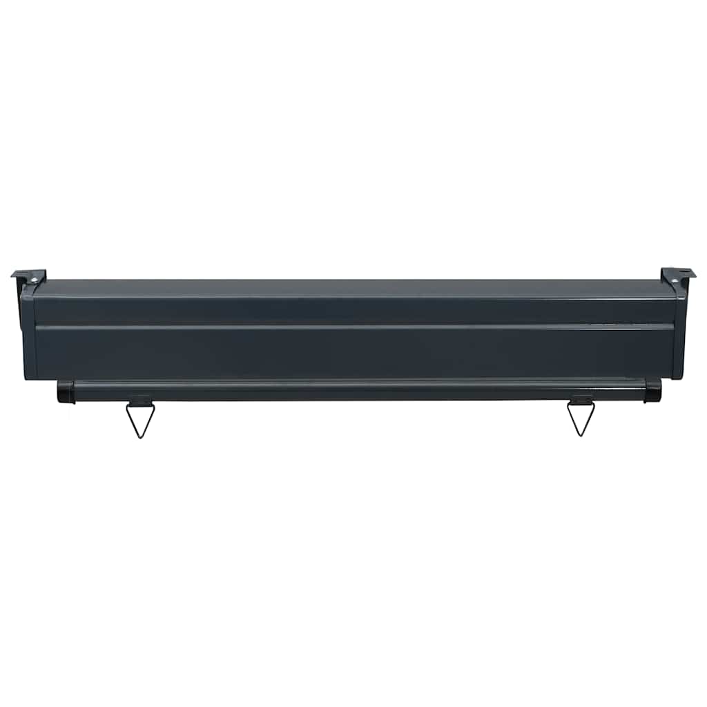 Balcony Side Awning | Black | Steel, Aluminium, Polyester | 105x250 cm
