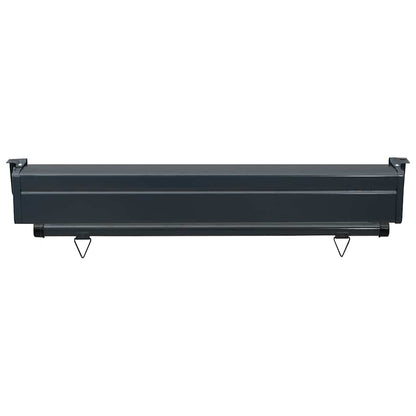 Balcony Side Awning | Black | Steel, Aluminium, Polyester | 105x250 cm