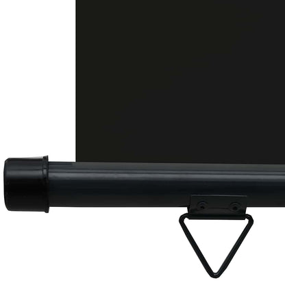 Balcony Side Awning | Black | Steel, Aluminium, Polyester | 105x250 cm