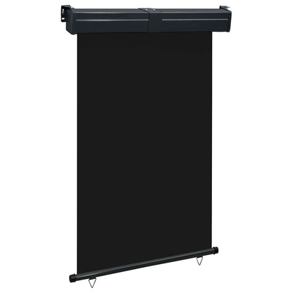 Balcony Side Awning 125x250 cm Black