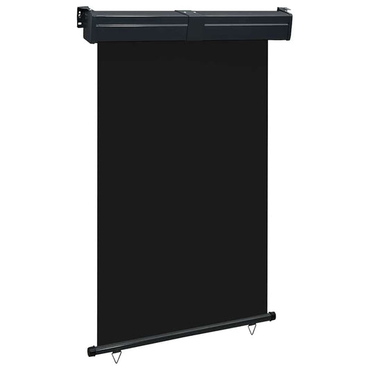 Balcony Side Awning 125x250 cm Black
