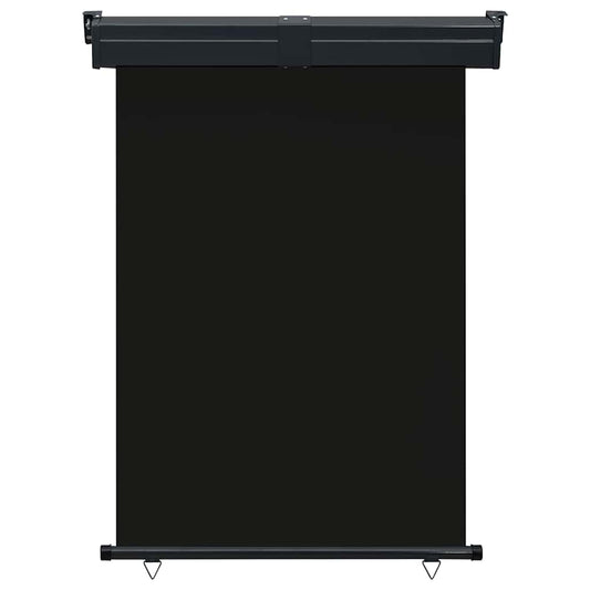 Balcony Side Awning 125x250 cm Black