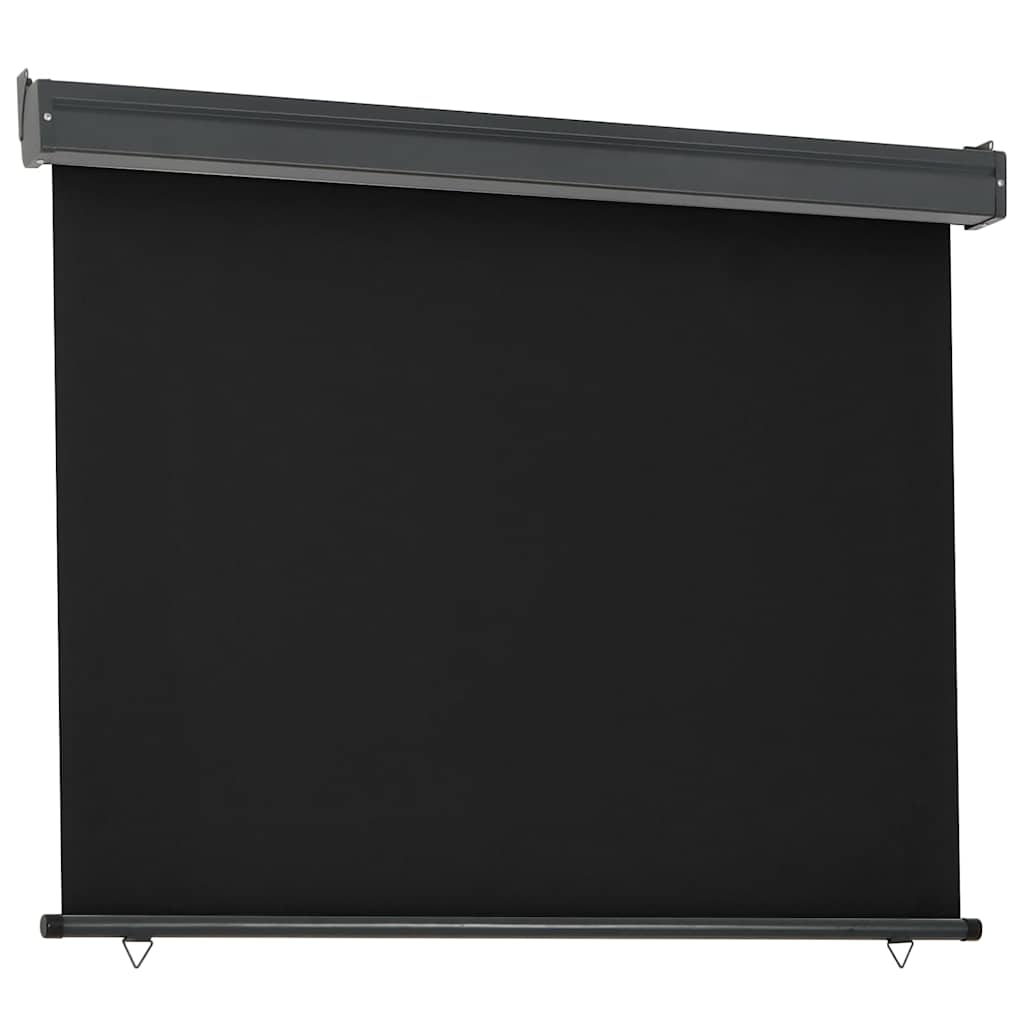 Balcony Side Awning 125x250 cm Black