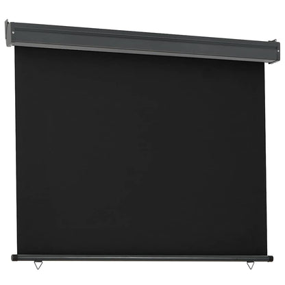 Balcony Side Awning 125x250 cm Black