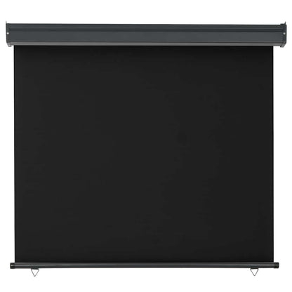 Balcony Side Awning 125x250 cm Black