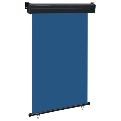Balcony Side Awning | Blue | Steel, aluminium, fabric (100% polyester)