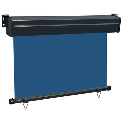 Balcony Side Awning | Blue | Steel, aluminium, fabric (100% polyester)