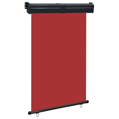 Balcony Side Awning | Red | Steel | 125 cm x 250 cm | Retractable