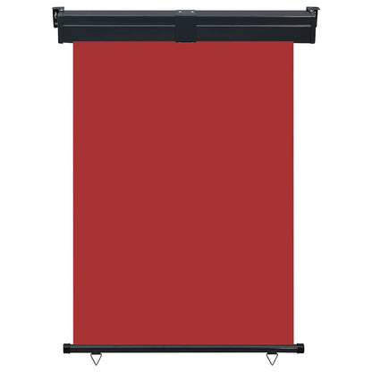 Balcony Side Awning | Red | Steel | 125 cm x 250 cm | Retractable