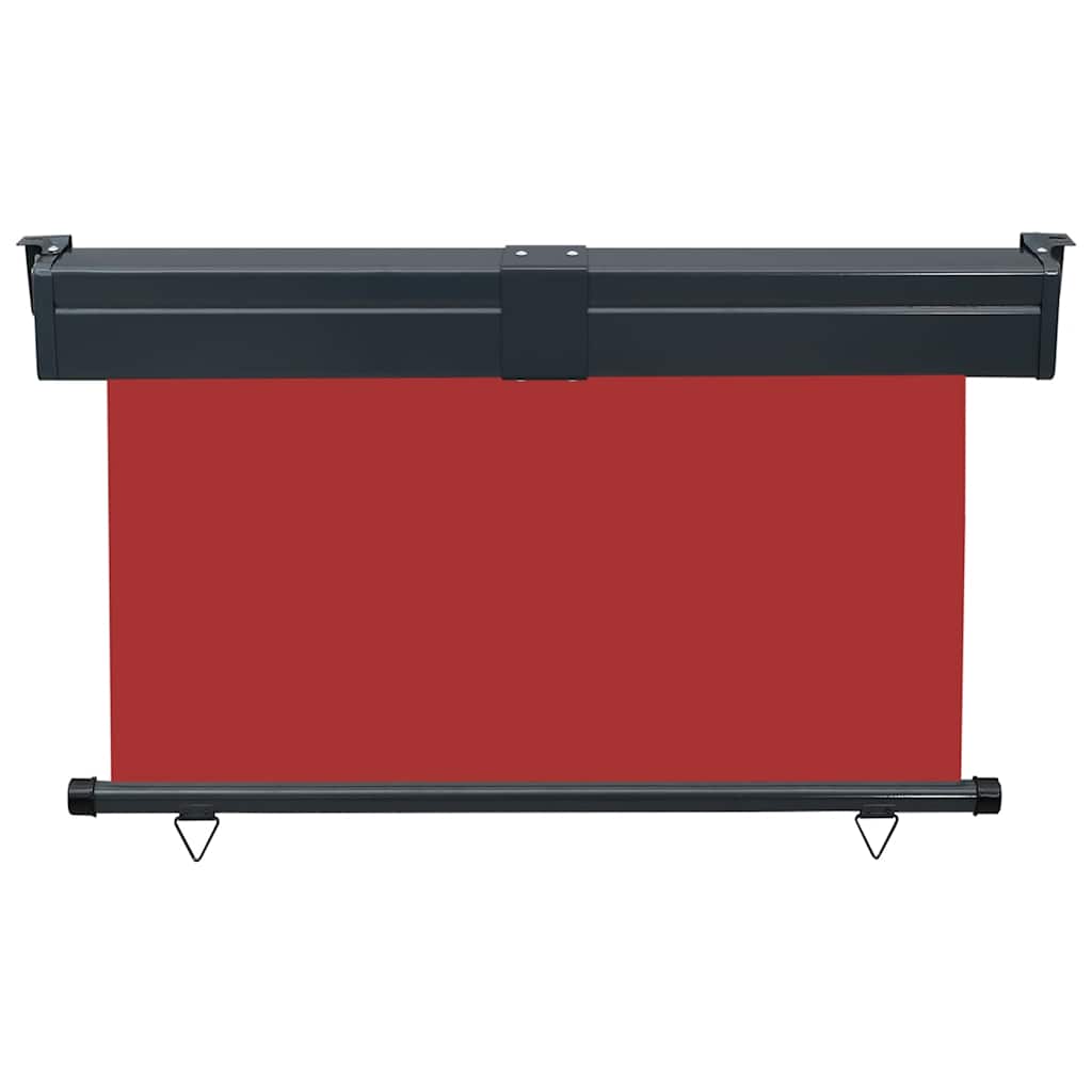 Balcony Side Awning | Red | Steel | 125 cm x 250 cm | Retractable