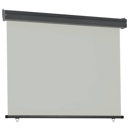 Balcony Side Awning | Grey | Steel, aluminium, polyester | Medium