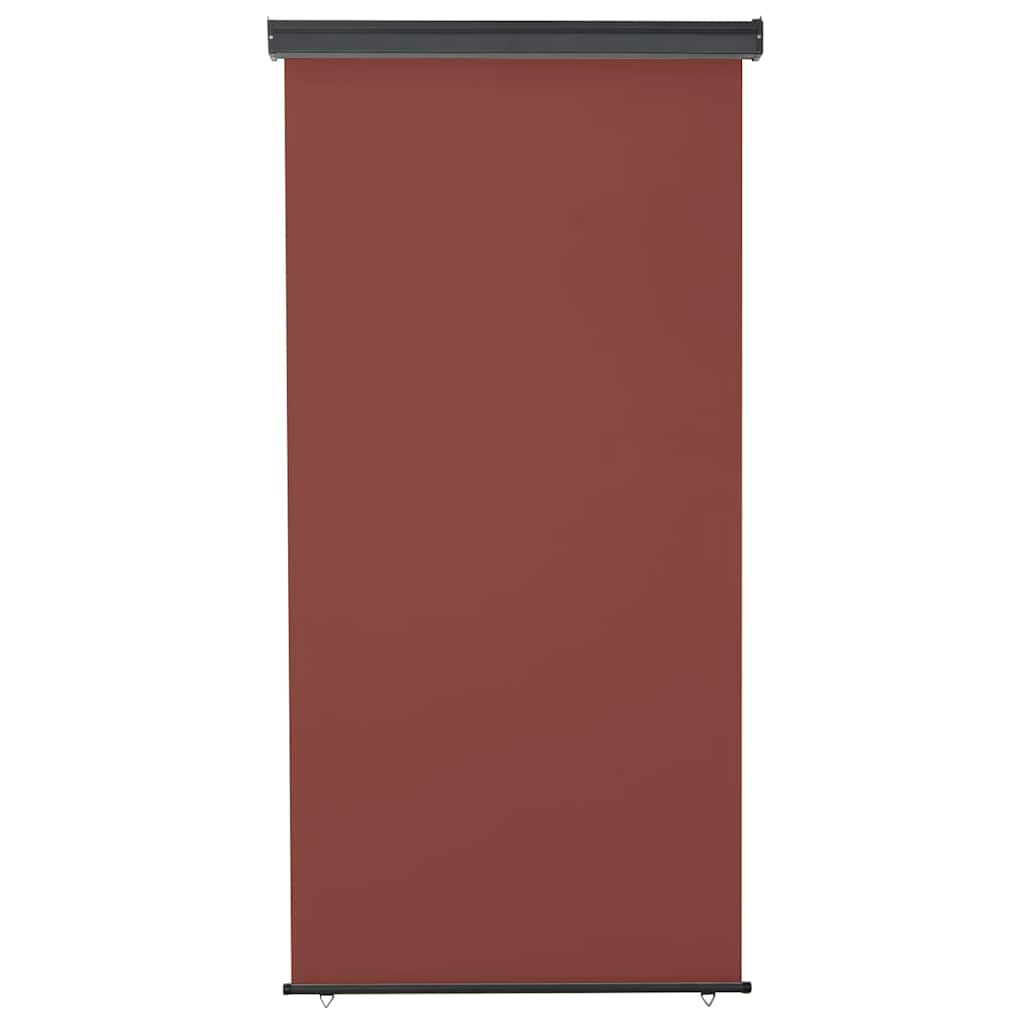 Balcony Side Awning | Brown | Polyester, Aluminium, Steel | 125x250 cm