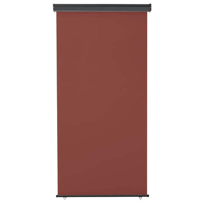 Balcony Side Awning | Brown | Polyester, Aluminium, Steel | 125x250 cm