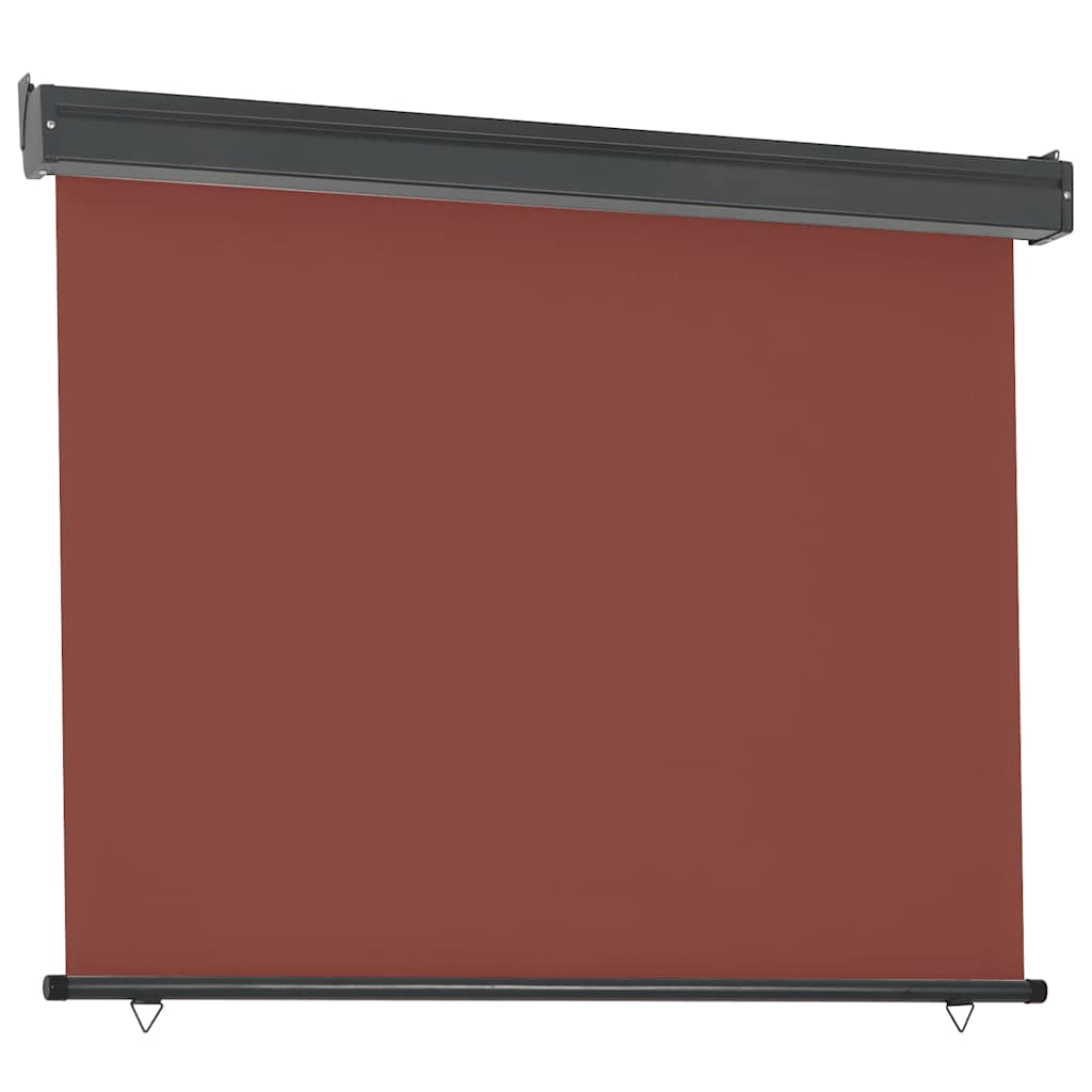 Balcony Side Awning | Brown | Polyester, Aluminium, Steel | 125x250 cm