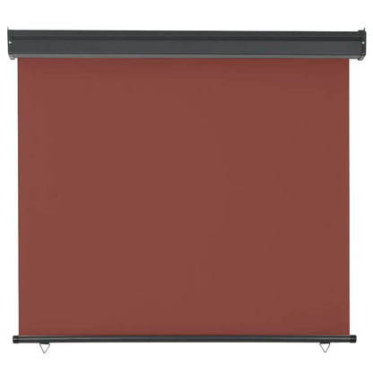Balcony Side Awning | Brown | Polyester, Aluminium, Steel | 125x250 cm