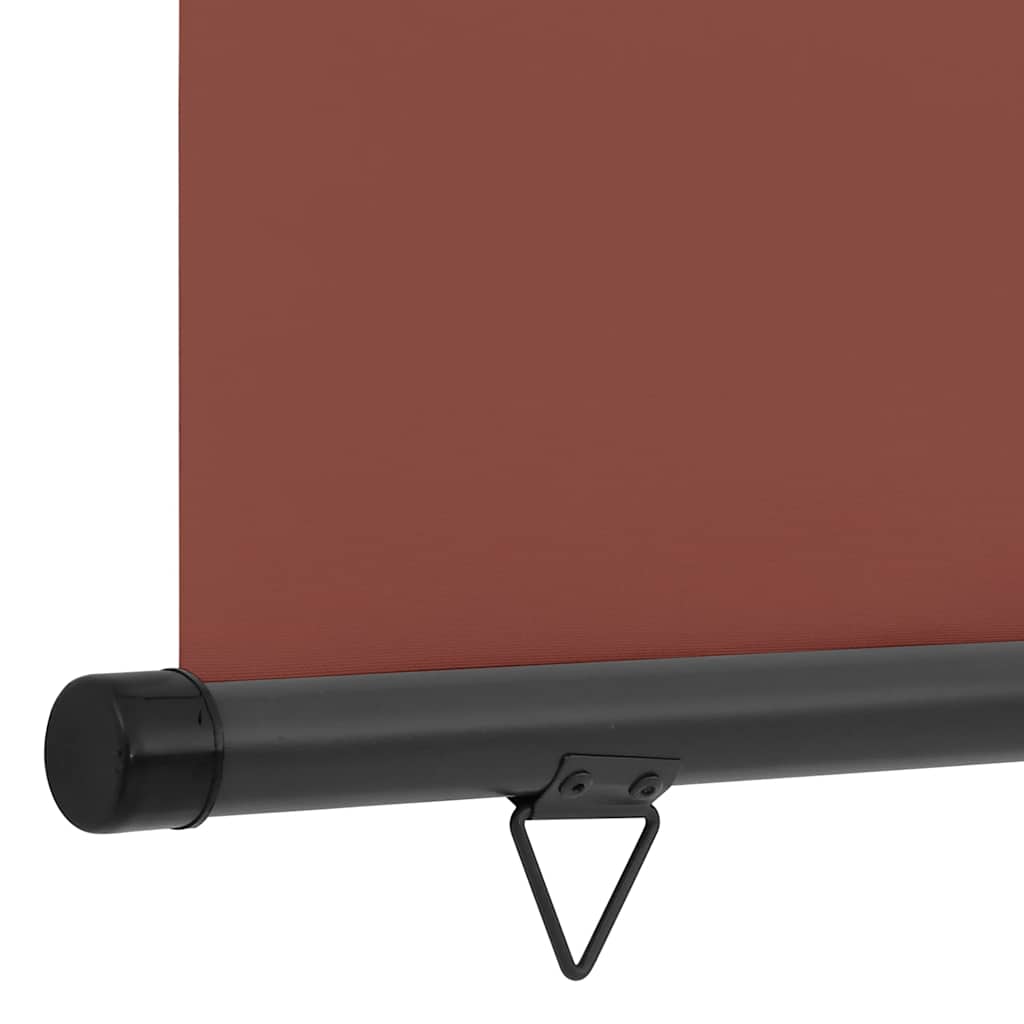 Balcony Side Awning | Brown | Polyester, Aluminium, Steel | 125x250 cm