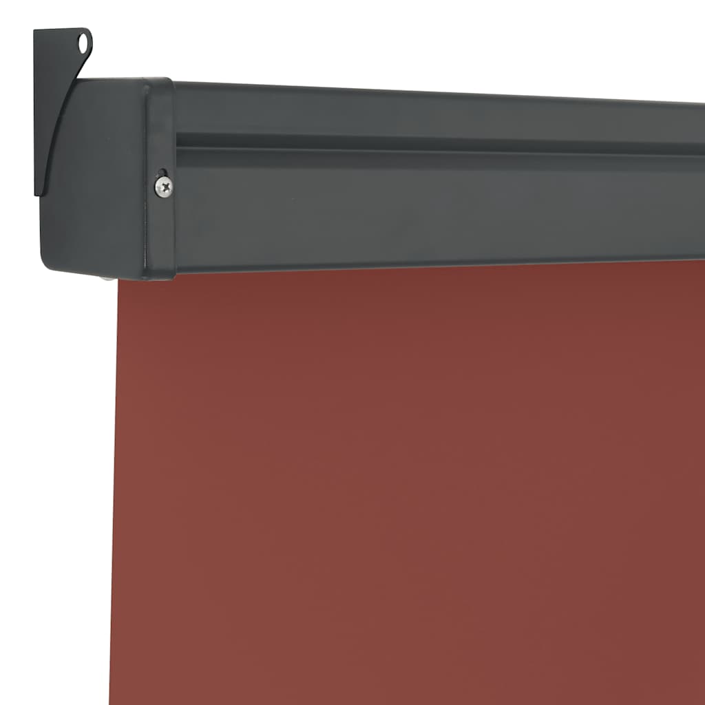 Balcony Side Awning | Brown | Polyester, Aluminium, Steel | 125x250 cm