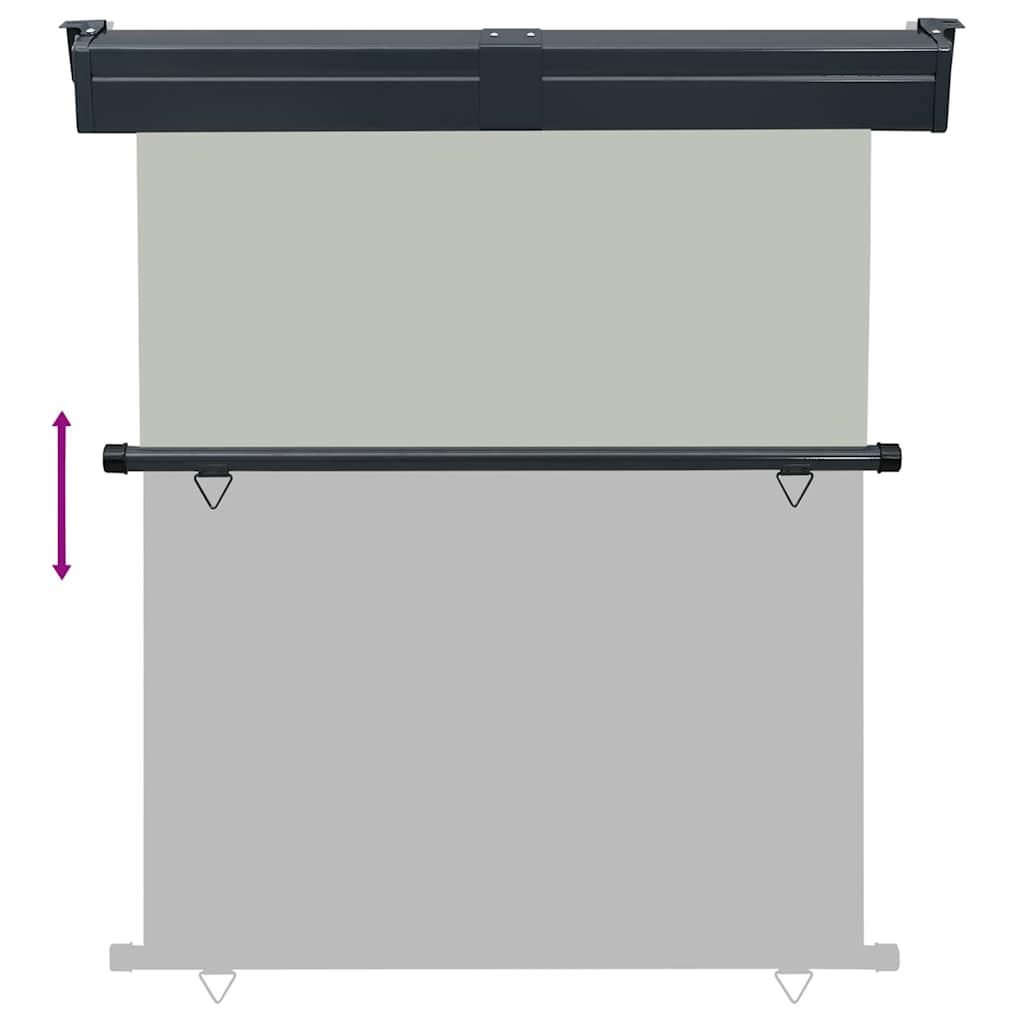 48428 vidaXL Balcony Side Awning 145x250 cm Grey
