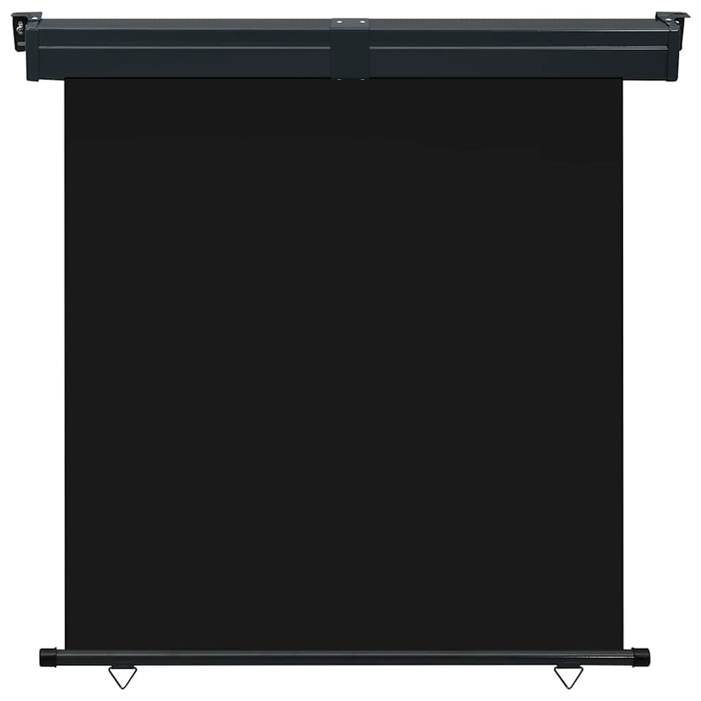 Balcony Side Awning | Black | Steel, aluminium, 100% polyester fabric
