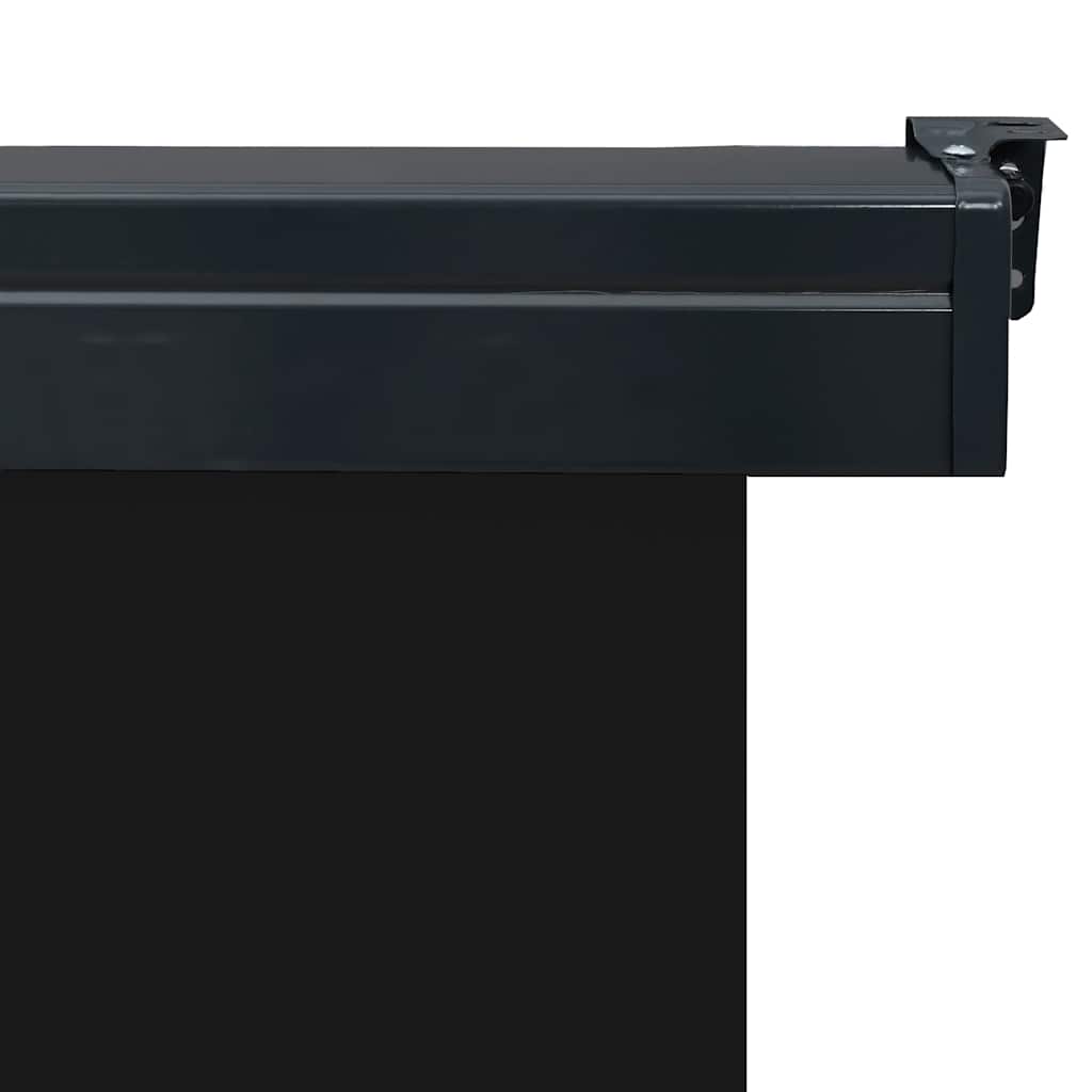 Balcony Side Awning | Black | Steel, aluminium, 100% polyester fabric