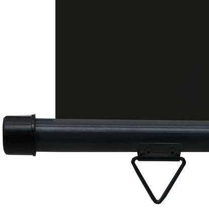Balcony Side Awning | Black | Steel, aluminium, 100% polyester fabric