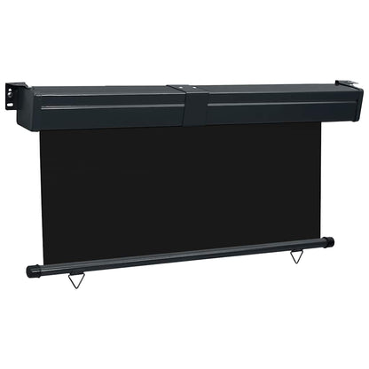 Balcony Side Awning | Black | Steel, aluminium, polyester | 175x250 cm