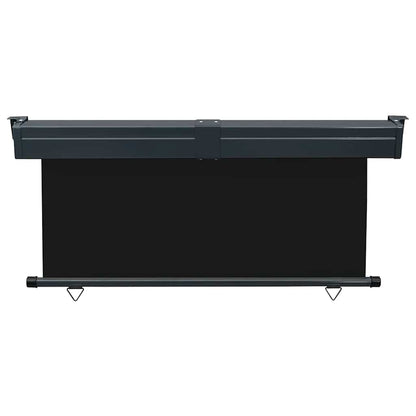 Balcony Side Awning | Black | Steel, aluminium, polyester | 175x250 cm