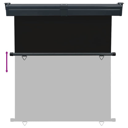 Balcony Side Awning | Black | Steel, aluminium, polyester | 175x250 cm