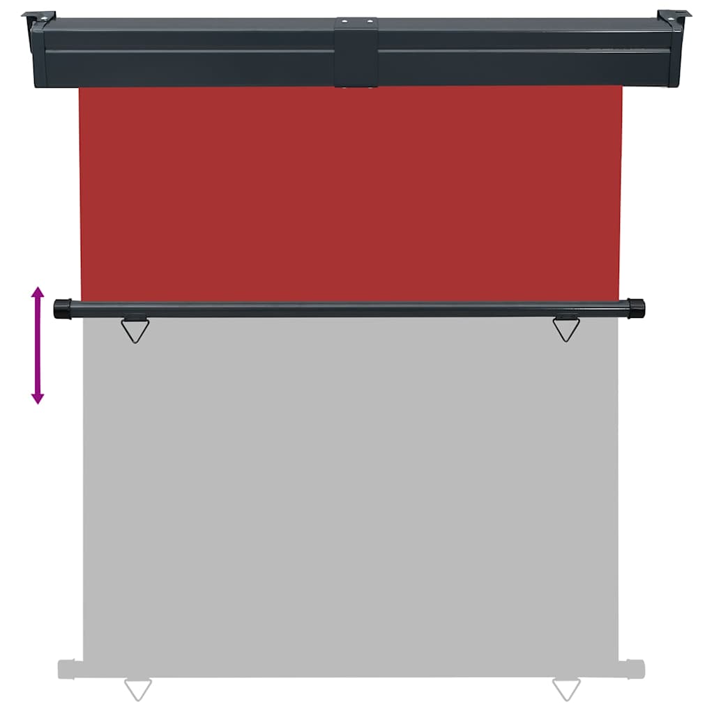 48439 vidaXL Balcony Side Awning 175x250 cm Red