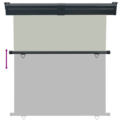 Balcony Side Awning | Grey | Steel | 175x250 cm | Retractable