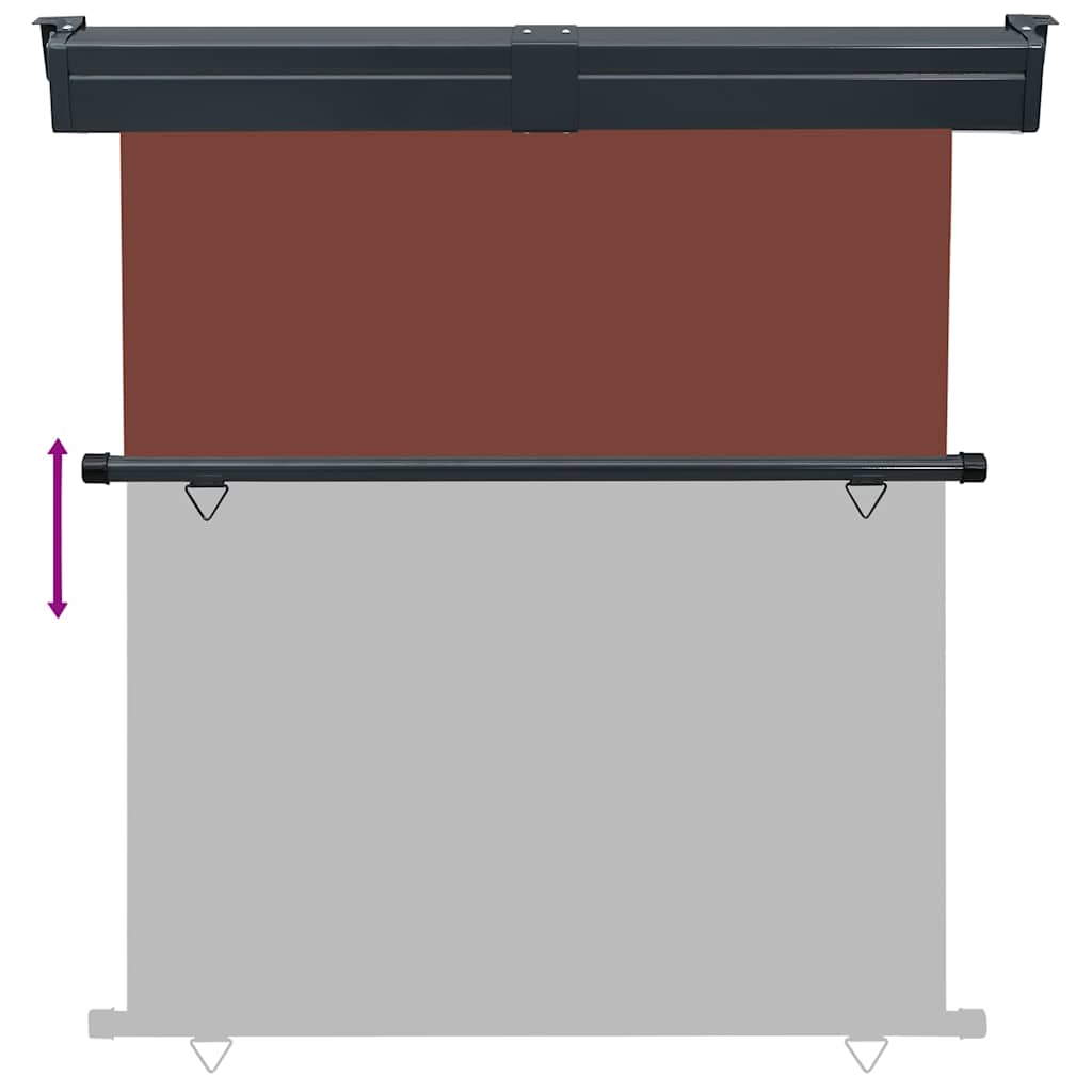 48441 vidaXL Balcony Side Awning 175x250 cm Brown