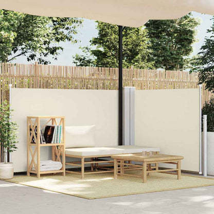 48443 vidaXL Retractable Side Awning Cream 100x600 cm