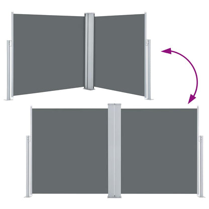 48444 vidaXL Retractable Side Awning Anthracite 100x600 cm