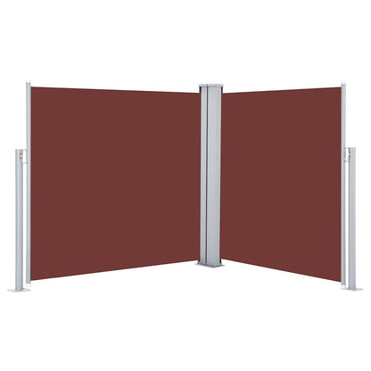 48445 vidaXL Retractable Side Awning Brown 100x600 cm