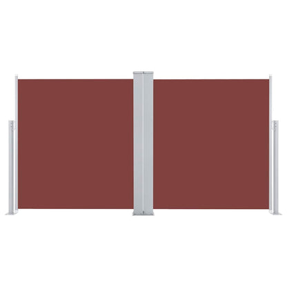 48445 vidaXL Retractable Side Awning Brown 100x600 cm