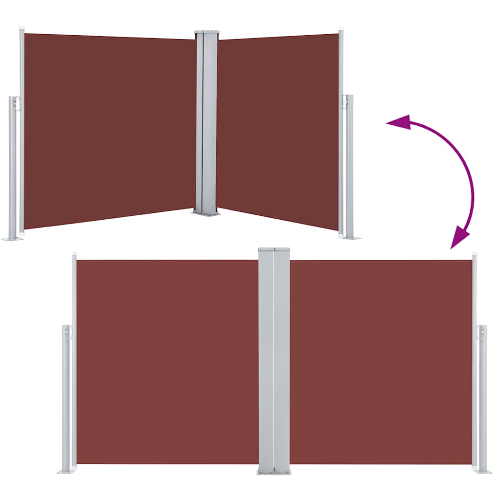 Retractable Side Awning Brown 100x600 cm