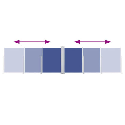 Side Awning | Blue | 100% polyester with PU coating | 100x600 cm