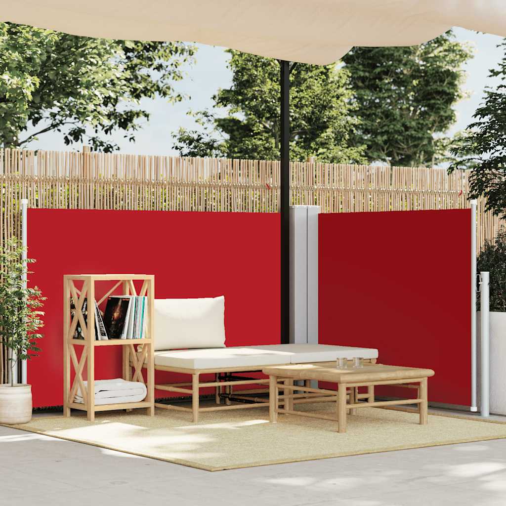 Side Awning | Red | Polyester with PU coating | 100 x 600 cm
