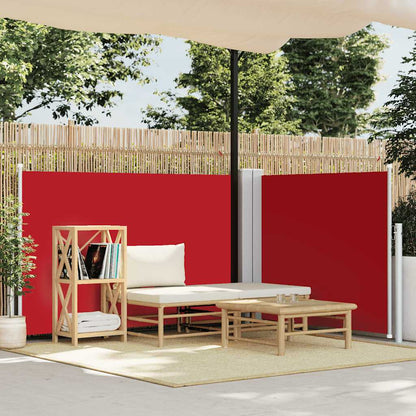 Side Awning | Red | Polyester with PU coating | 100 x 600 cm