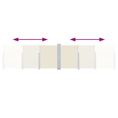 Retractable Side Awning Cream 120x600 cm