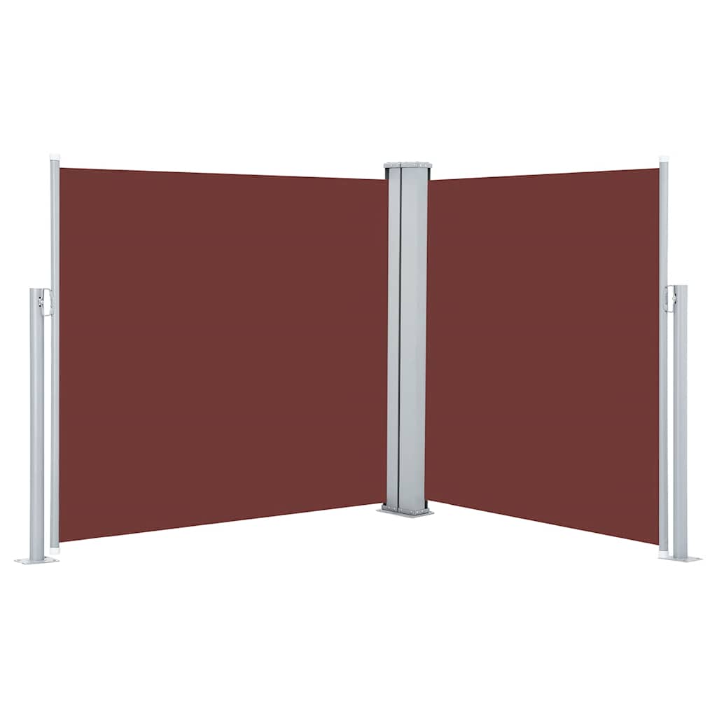 Retractable Side Awning Brown 120x600 cm