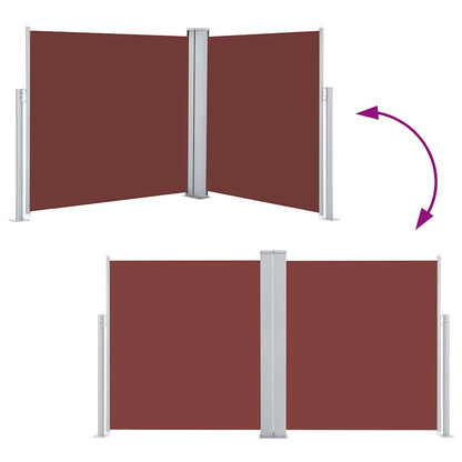 Retractable Side Awning Brown 120x600 cm