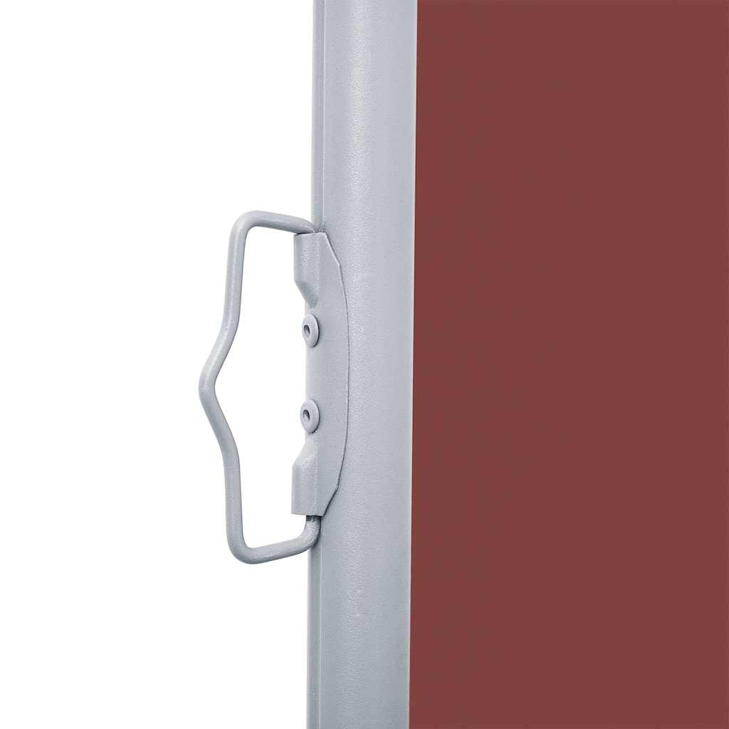 48451 vidaXL Retractable Side Awning Brown 120x600 cm