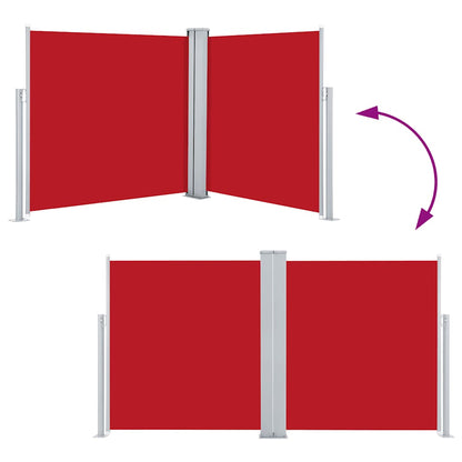 Retractable Side Awning Red 120x600 cm