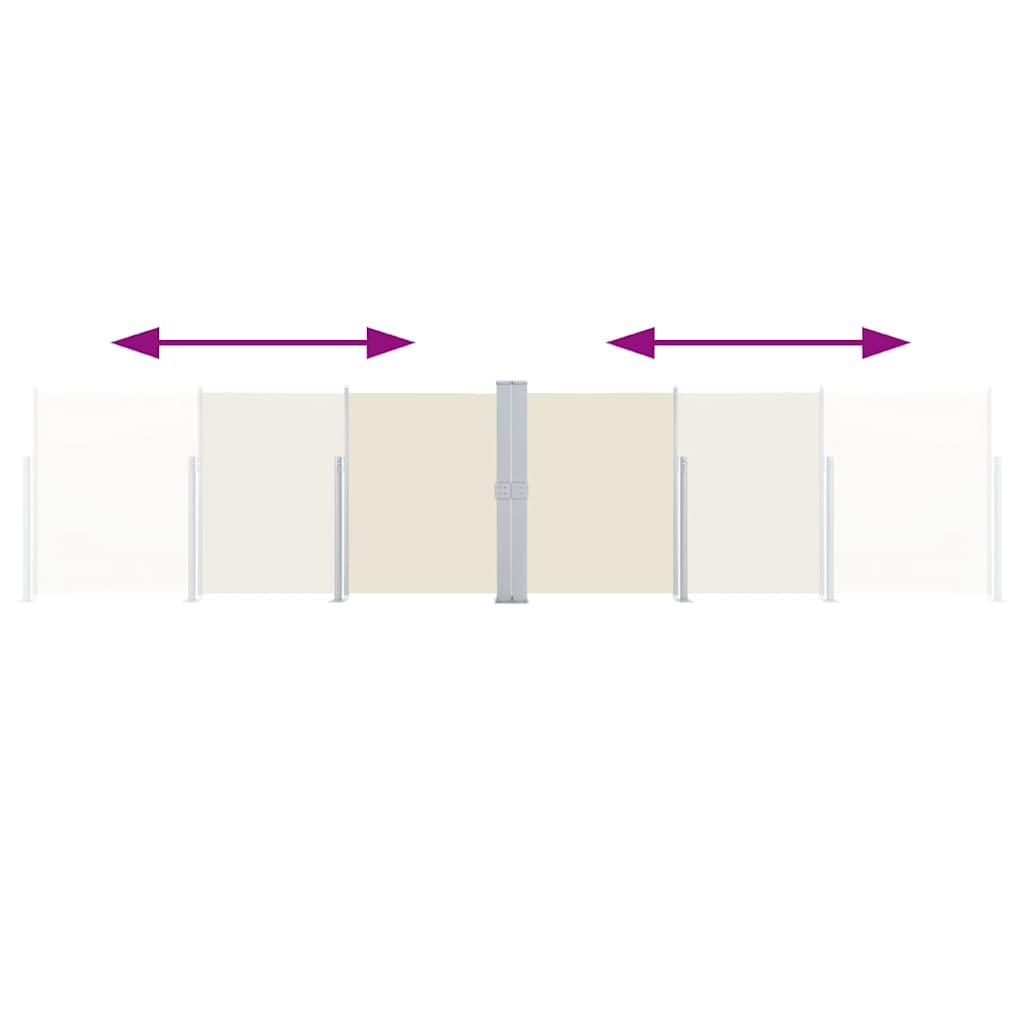 Retractable Side Awning Cream 140x600 cm