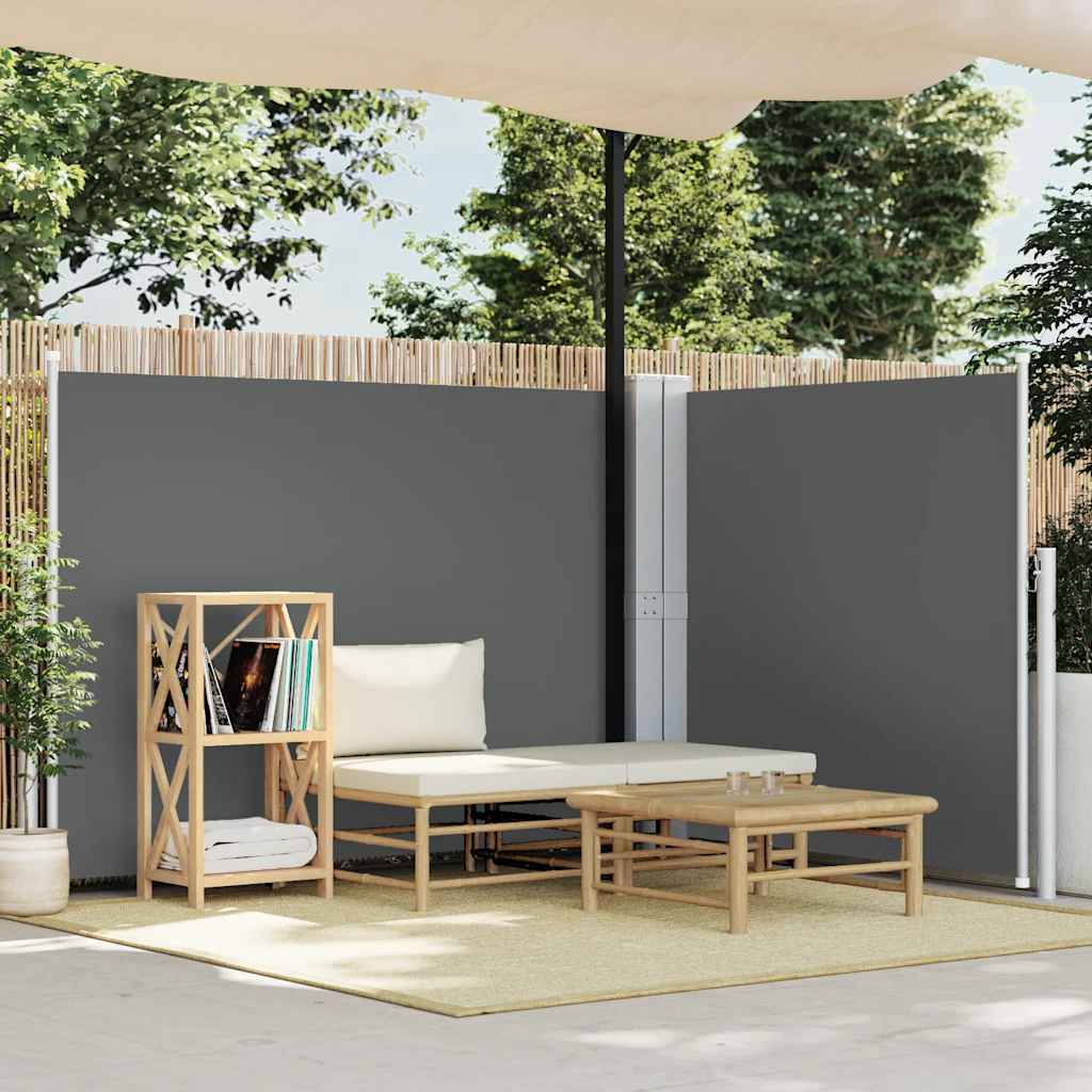 Retractable Side Awning Anthracite 140x600 cm