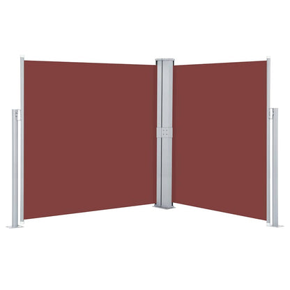 48457 vidaXL Retractable Side Awning Brown 140x600 cm