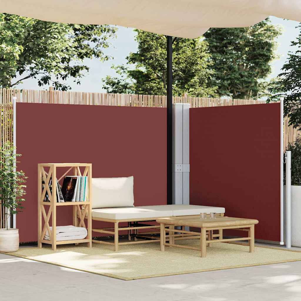 48457 vidaXL Retractable Side Awning Brown 140x600 cm