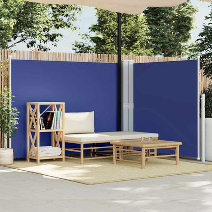 Retractable Side Awning Blue 140x600 cm
