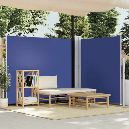 Retractable Side Awning Blue 160x600 cm